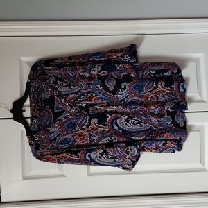 Paisley print 3/4 sleeve top